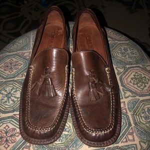 Cole Haan Brown Leather Tassel Loafers